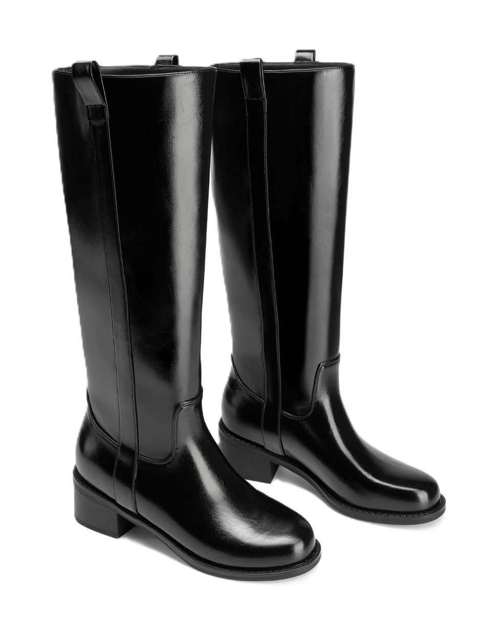 Bota Abajo de la rodilla de Charol sintético para mujer 3