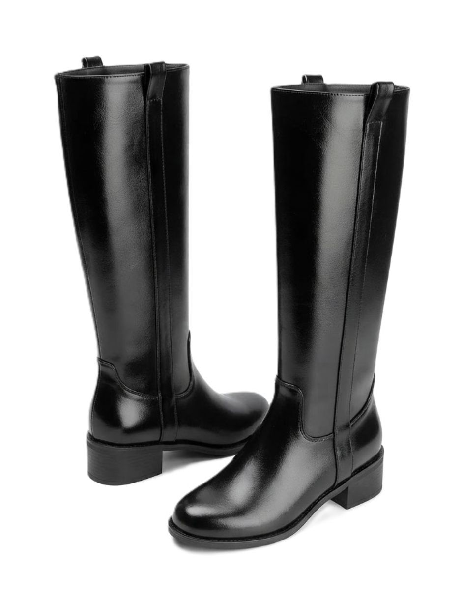 Bota Abajo de la rodilla de Charol sintético para mujer 4