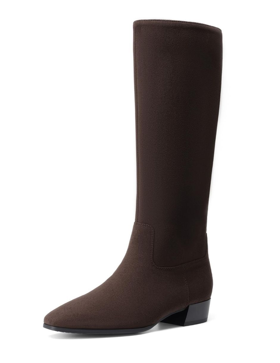 Bota cowboy Abajo de la rodilla de Gamuza para mujer 1