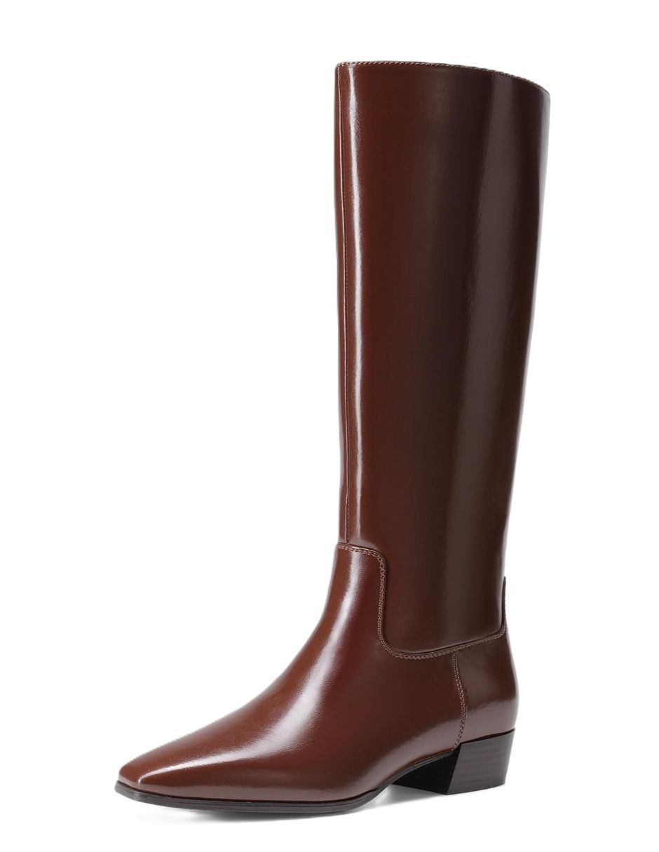 Bota Abajo de la rodilla de Charol sintético para mujer Bota Abajo de la rodilla de Charol sintético para mujer
