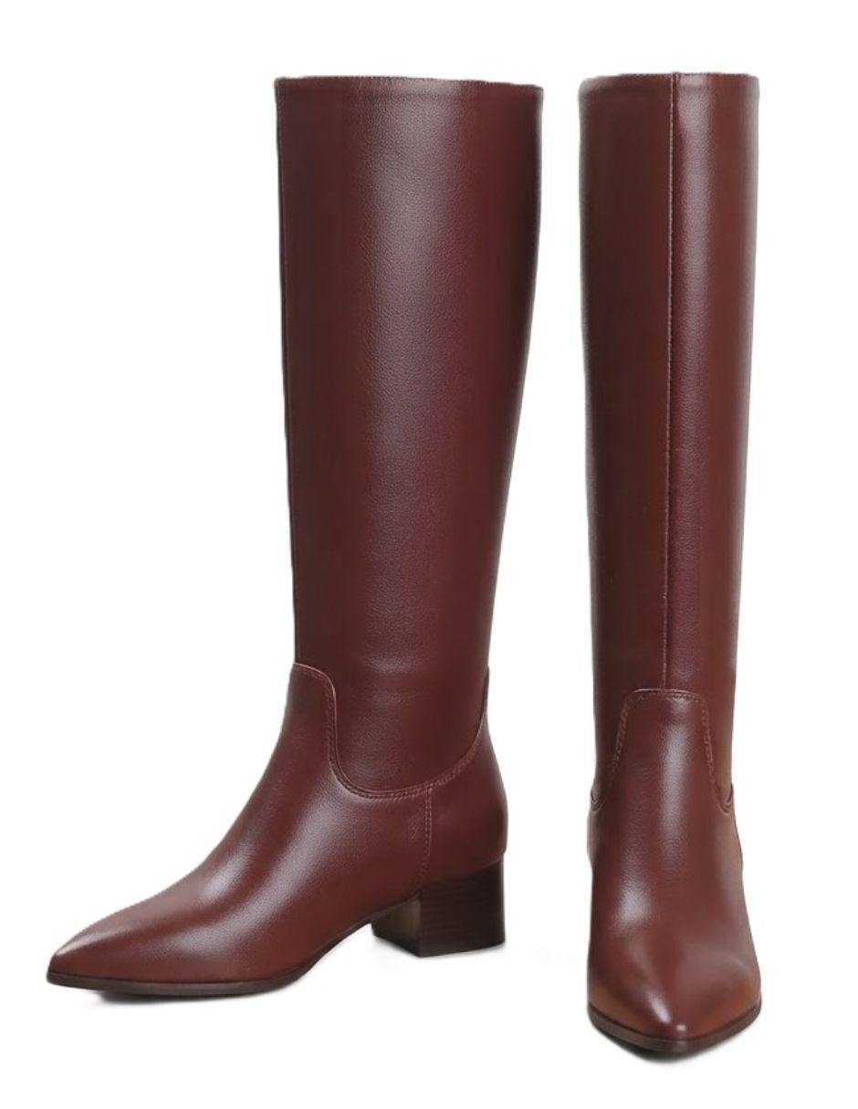 Bota Abajo de la rodilla de Charol sintético para mujer 2