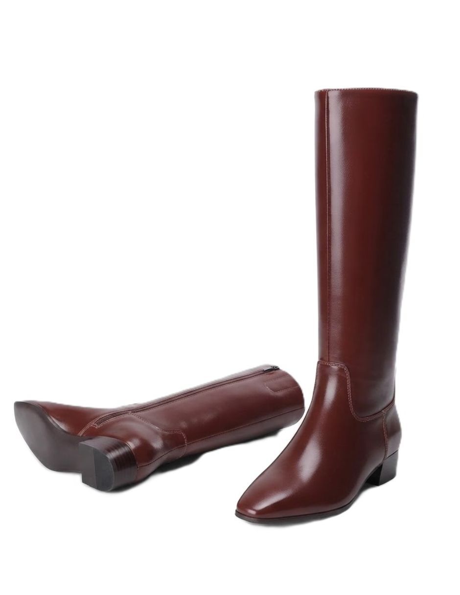 Bota Abajo de la rodilla de Charol sintético para mujer 3