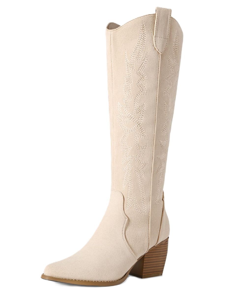 Bota cowboy Abajo de la rodilla de Gamuza para mujer Bota cowboy Abajo de la rodilla de Gamuza para mujer