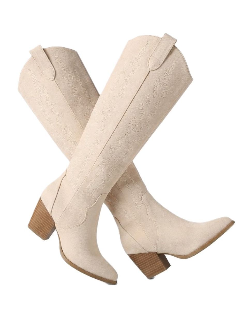 Bota cowboy Abajo de la rodilla de Gamuza para mujer 2
