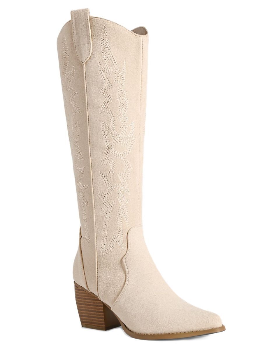 Bota cowboy Abajo de la rodilla de Gamuza para mujer 3