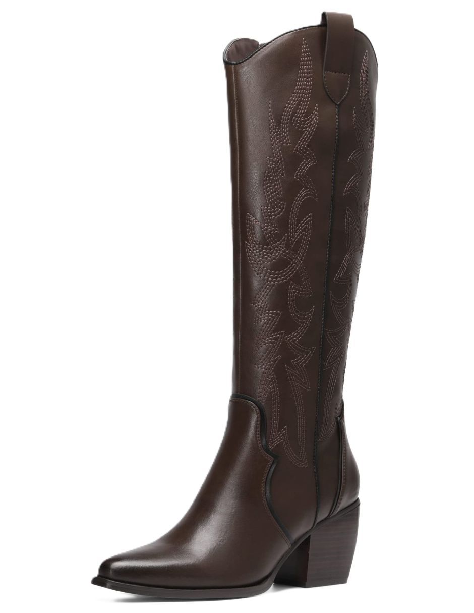 Bota cowboy Abajo de la rodilla de Charol sintético para mujer Bota cowboy Abajo de la rodilla de Charol sintético para mujer