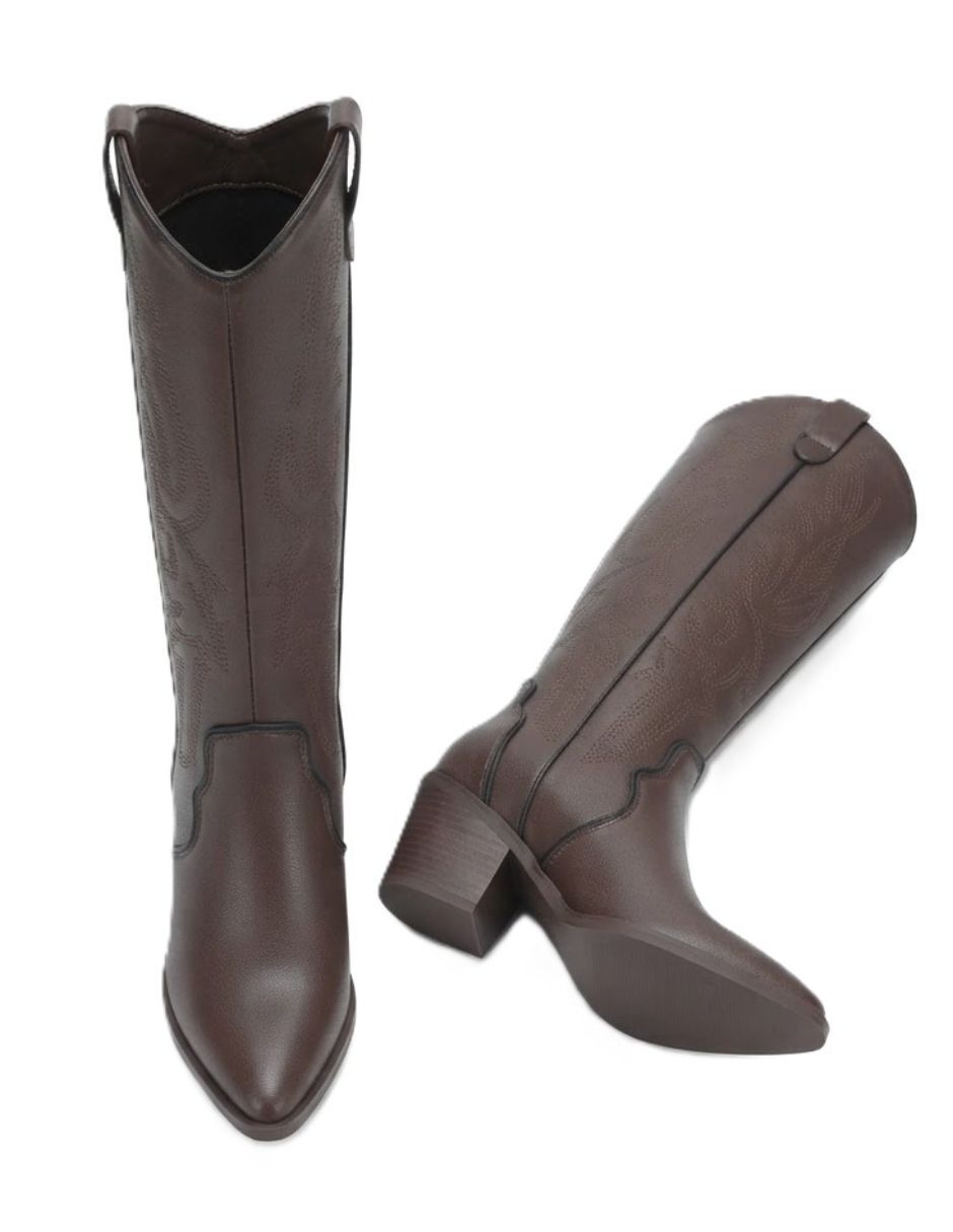 Bota cowboy Abajo de la rodilla de Charol sintético para mujer 2