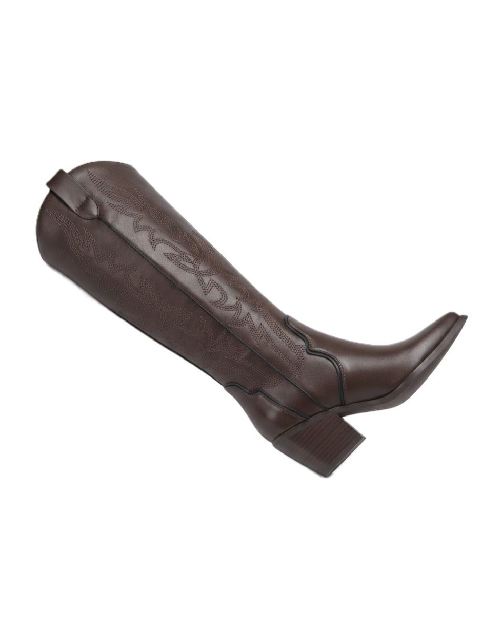 Bota cowboy Abajo de la rodilla de Charol sintético para mujer 5
