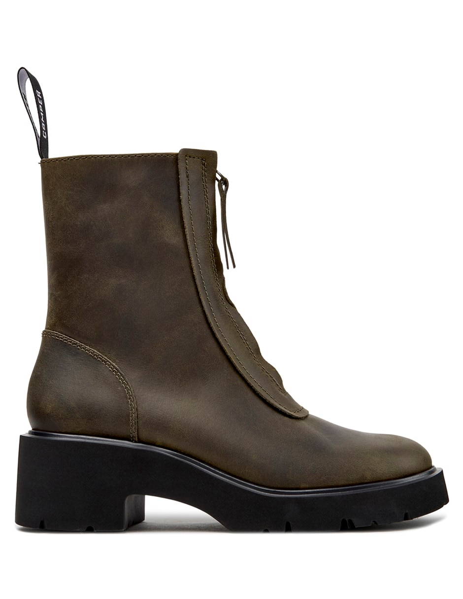 Bota media pierna milah de piel para mujer 4