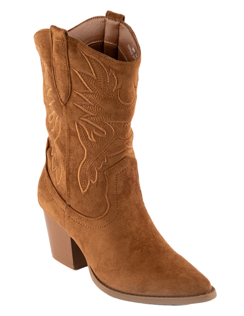 Bota cowboy Media pierna de Gamuza para mujer 2