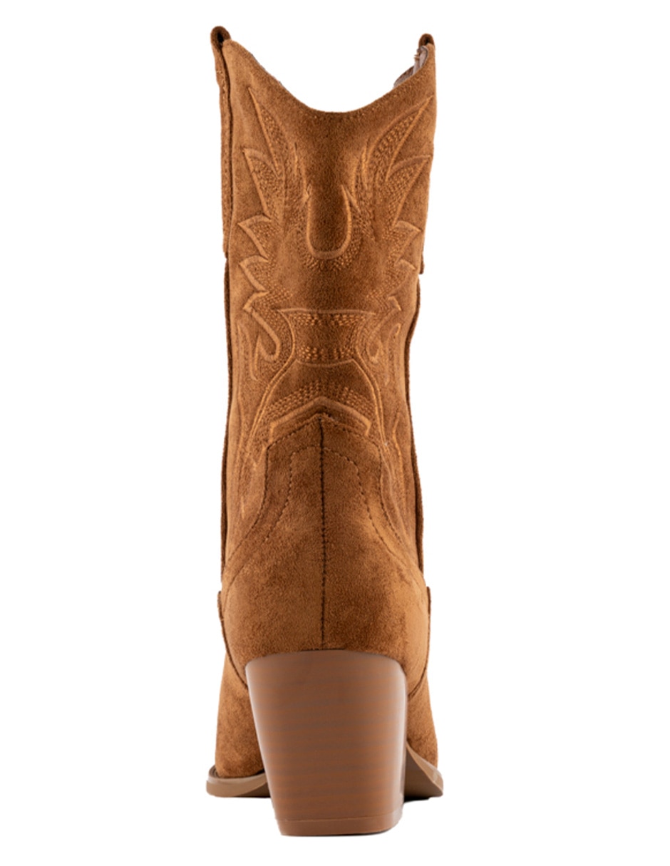 Bota cowboy Media pierna de Gamuza para mujer 3