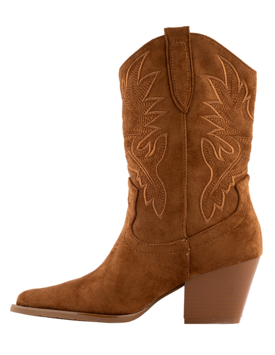 Bota cowboy Media pierna de Gamuza para mujer 4