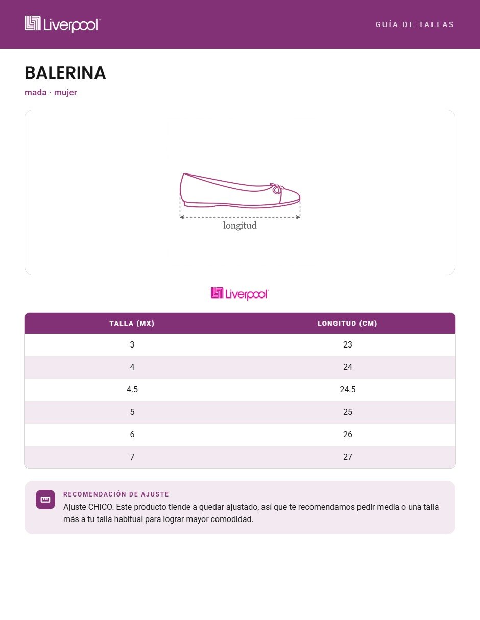 Balerina OTOÑO INVIERNO 2026 de Sintético para mujer 7