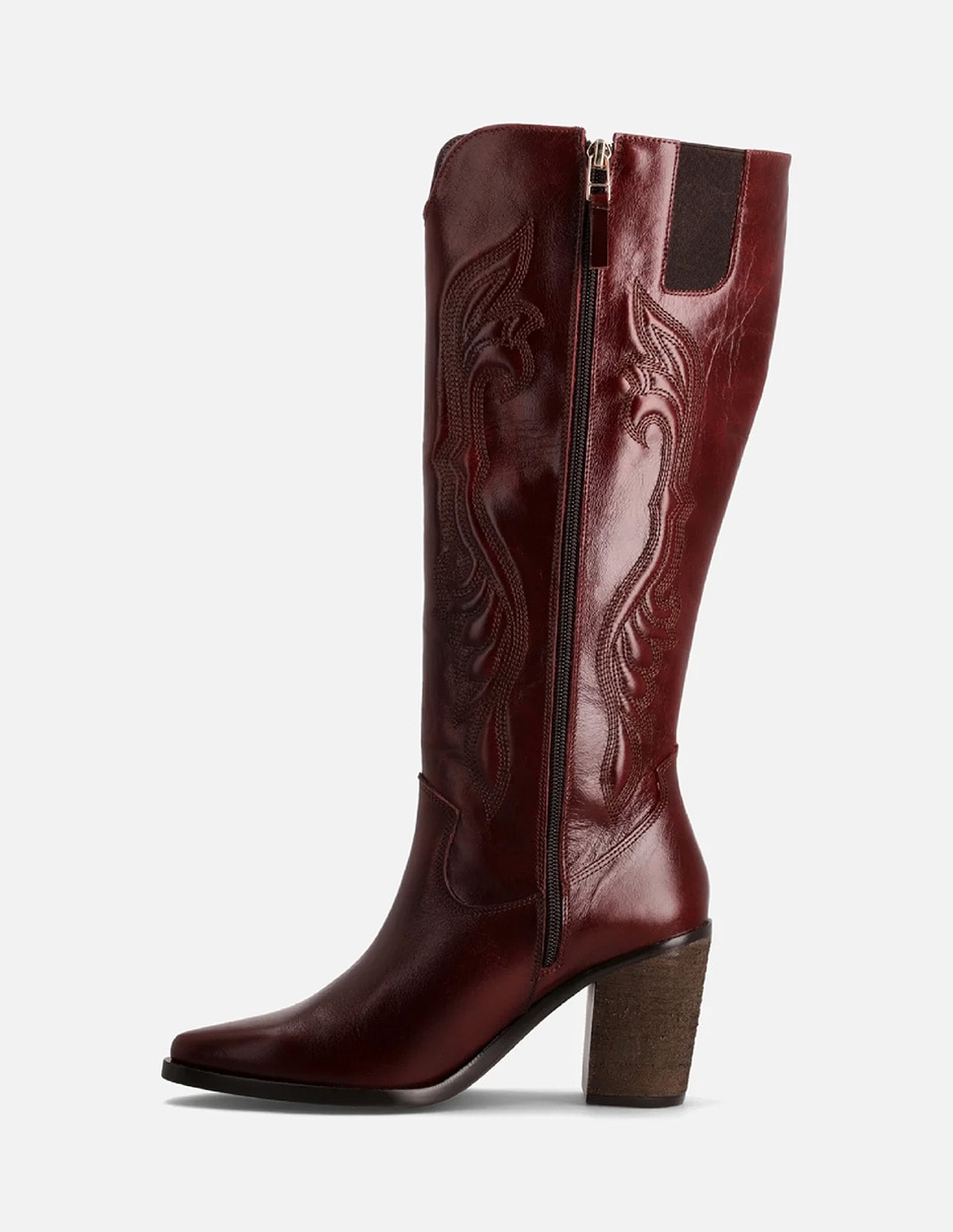 Bota Arriba de la rodilla de Piel para mujer 3
