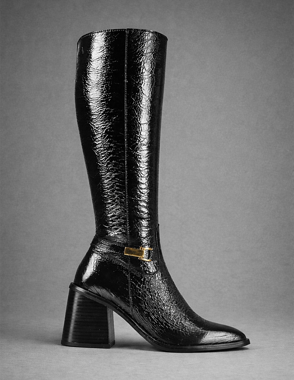 Bota Abajo de la rodilla de Charol piel para mujer Bota Abajo de la rodilla de Charol piel para mujer