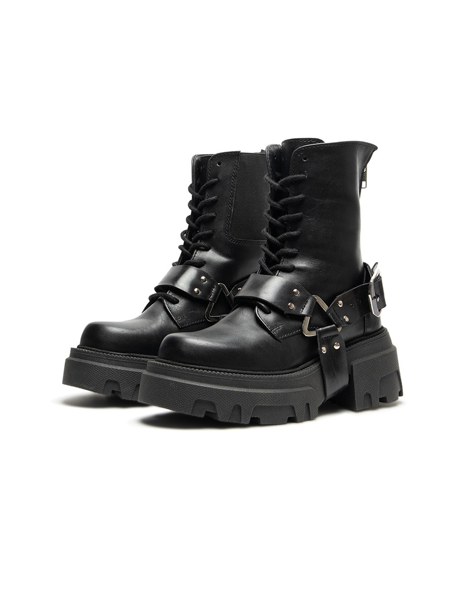 Bota arriba del tobillo yugami de piel para mujer 6