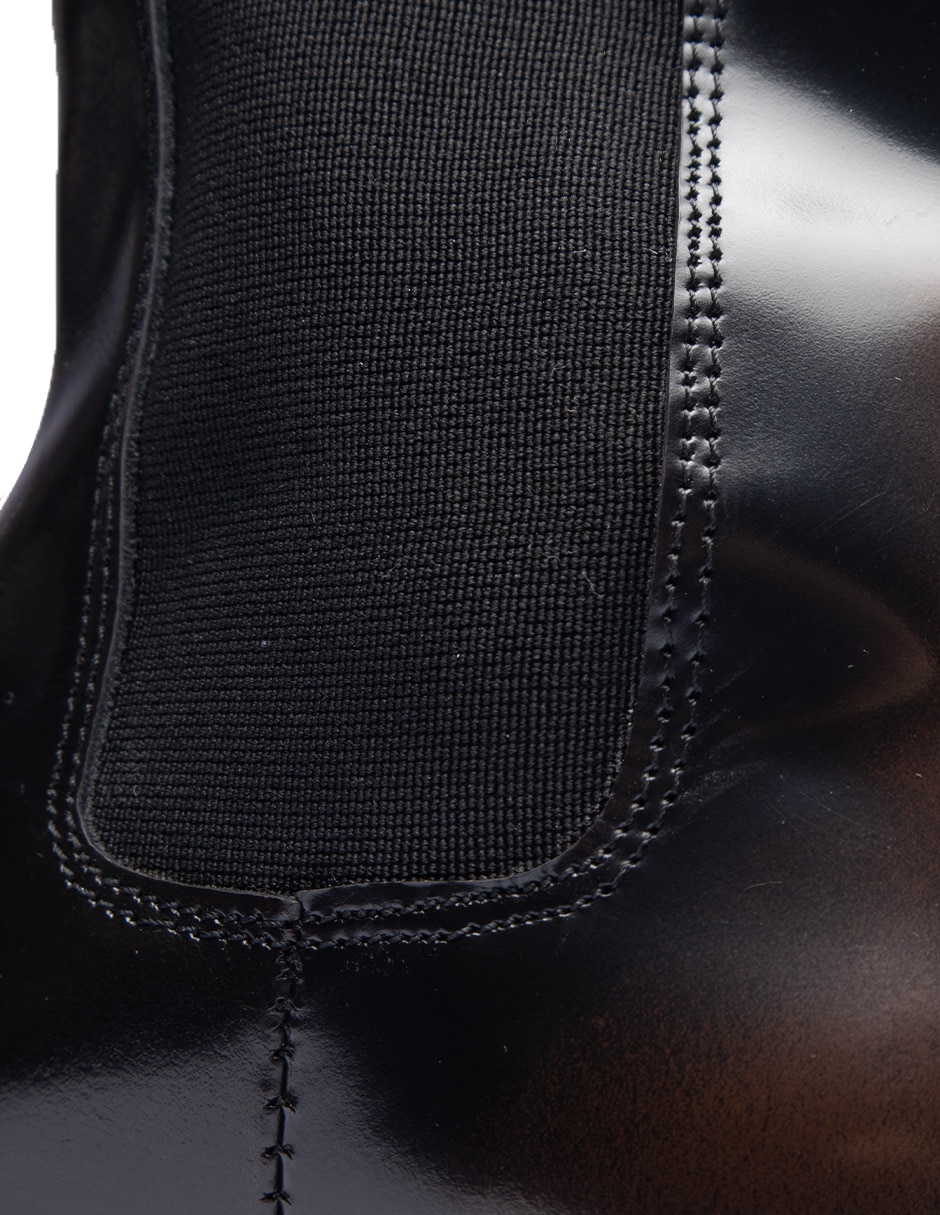 Bota chelsea arriba del tobillo de piel para mujer 5