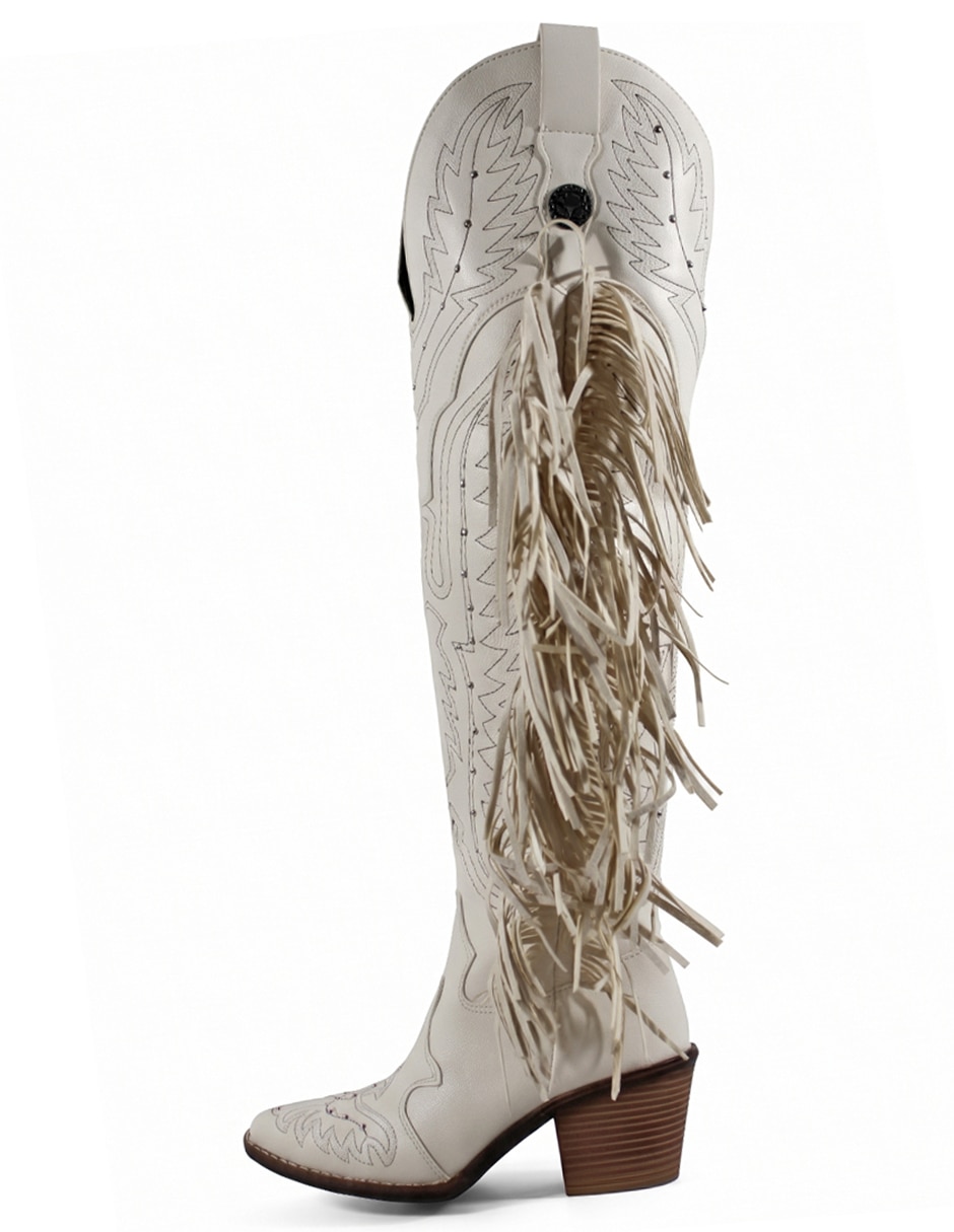Bota cowboy Arriba de la rodilla Bota Maxi de Sintético para mujer Bota cowboy Arriba de la rodilla Bota Maxi de Sintético para mujer