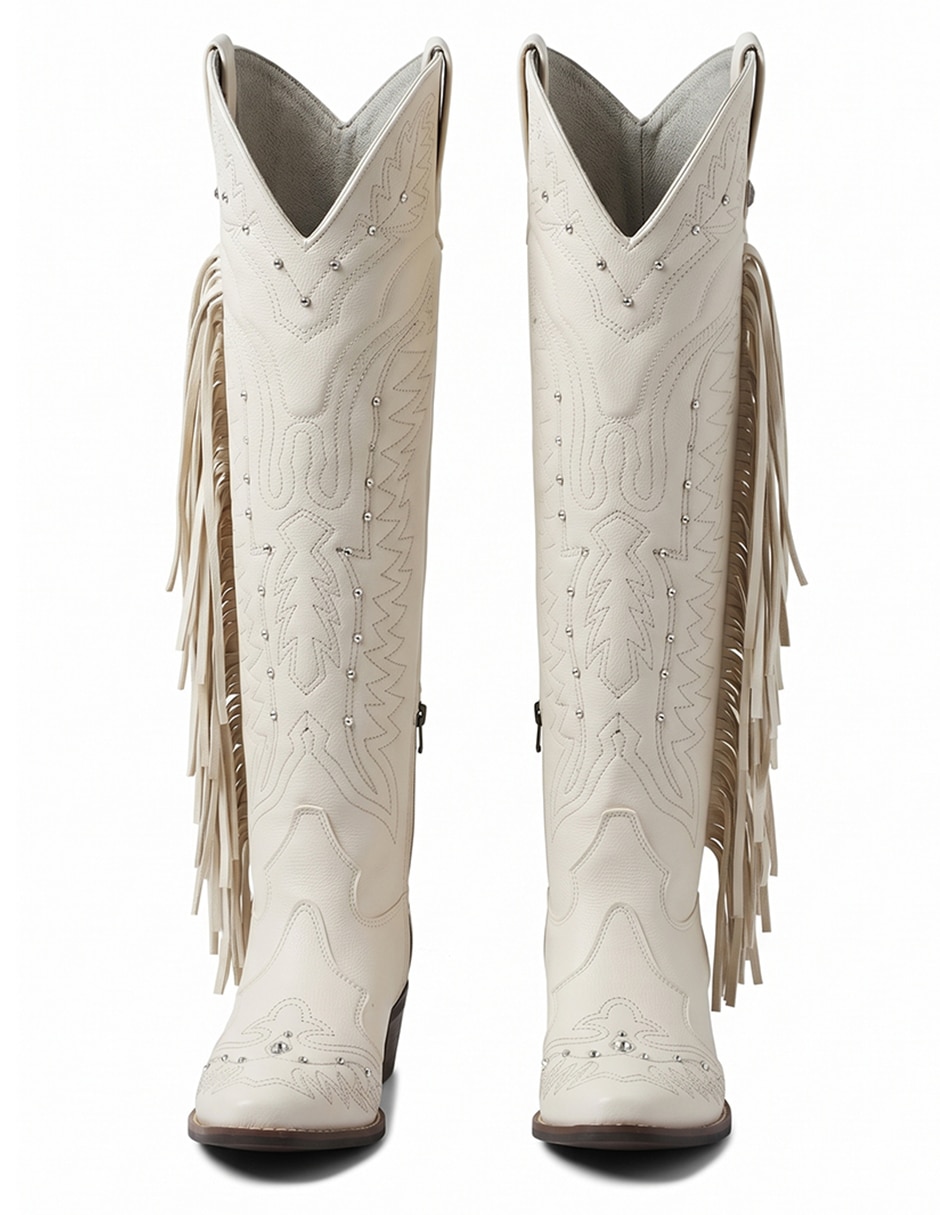 Bota cowboy Arriba de la rodilla Bota Maxi de Sintético para mujer 4