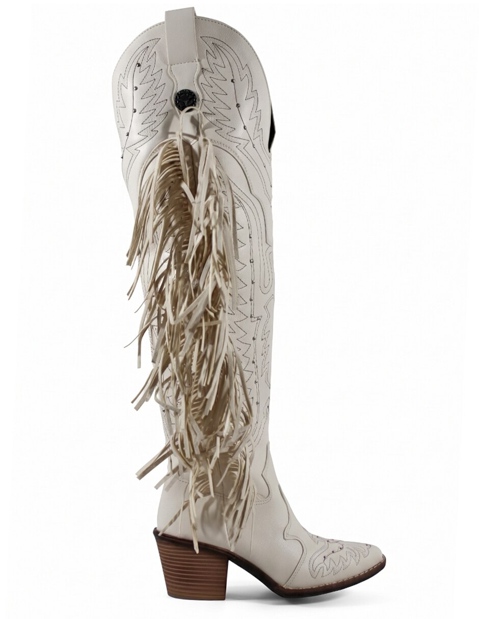 Bota cowboy Arriba de la rodilla Bota Maxi de Sintético para mujer 7