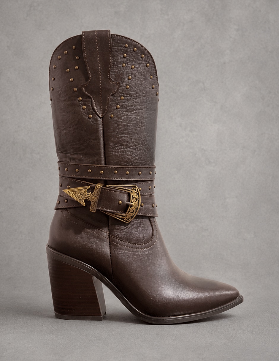 Bota Media pierna de Piel para mujer Bota Media pierna de Piel para mujer