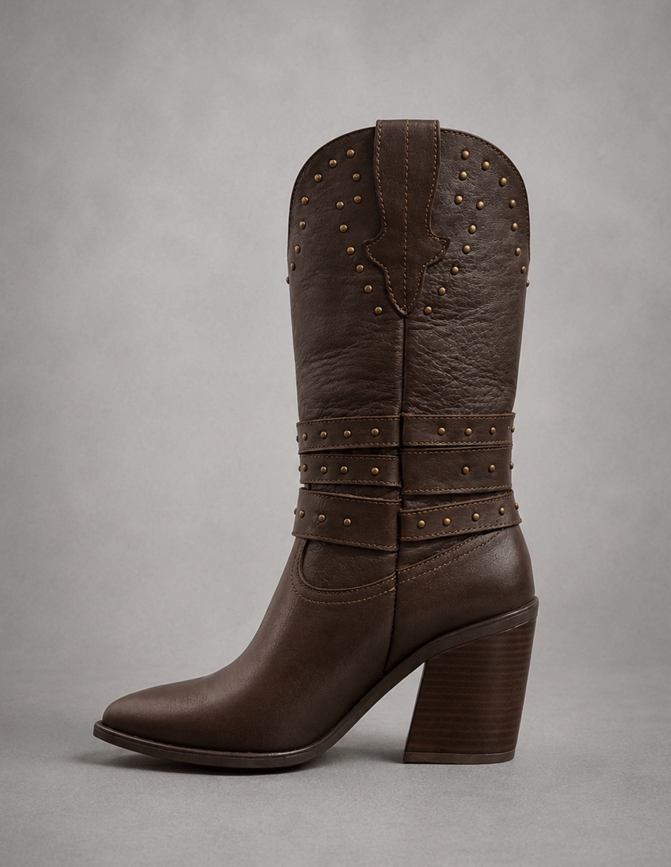 Bota Media pierna de Piel para mujer 2