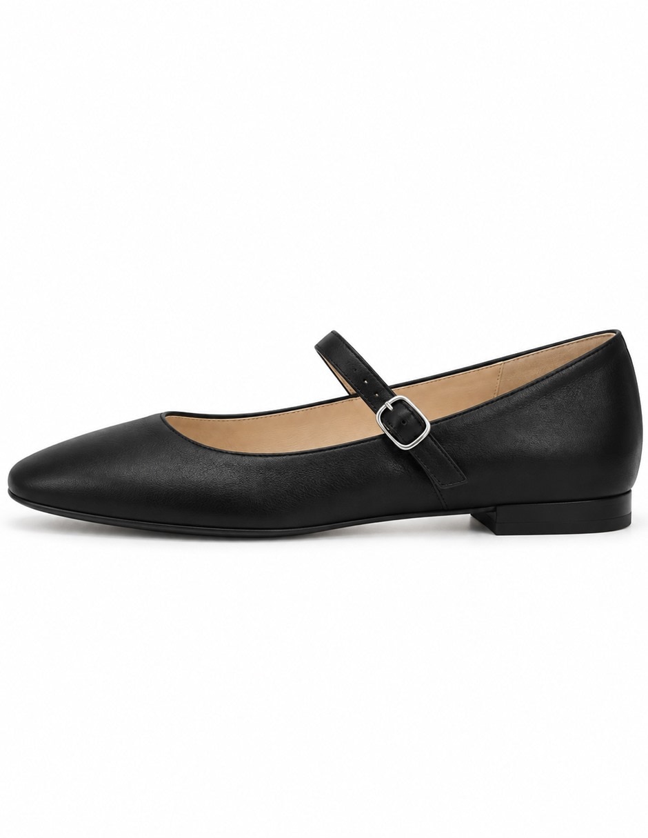 Balerina mary jane de piel para mujer