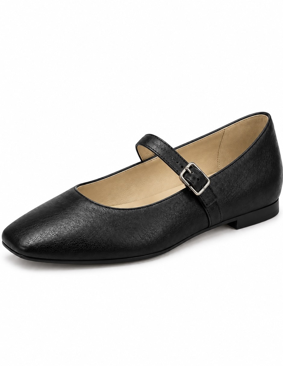 Balerina mary jane de piel para mujer 4