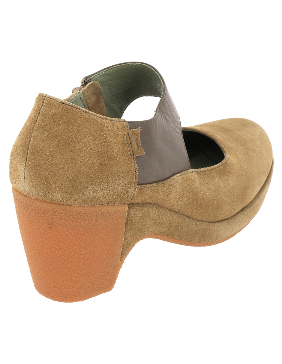 Zapatilla de piel tiramisu 3