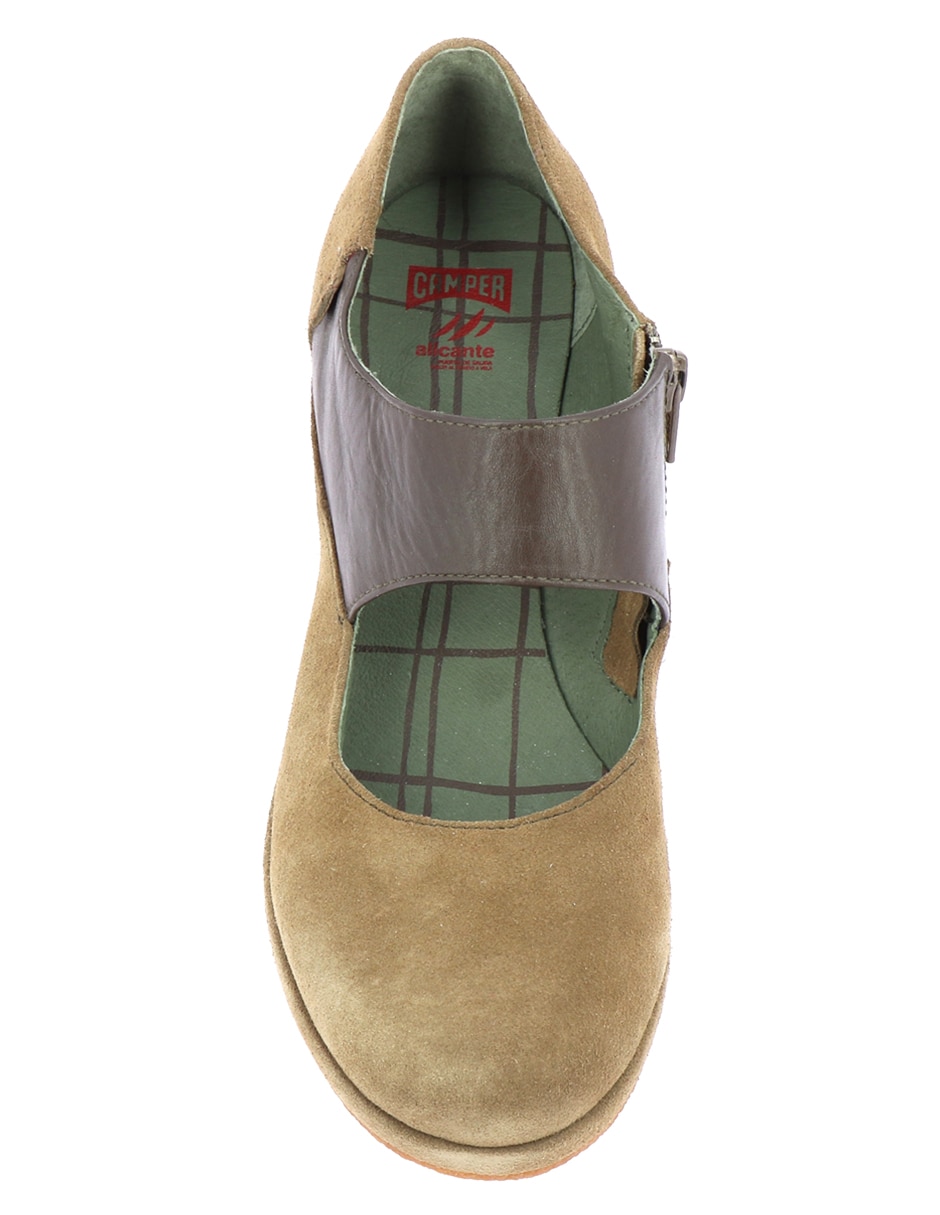 Zapatilla de piel tiramisu 4