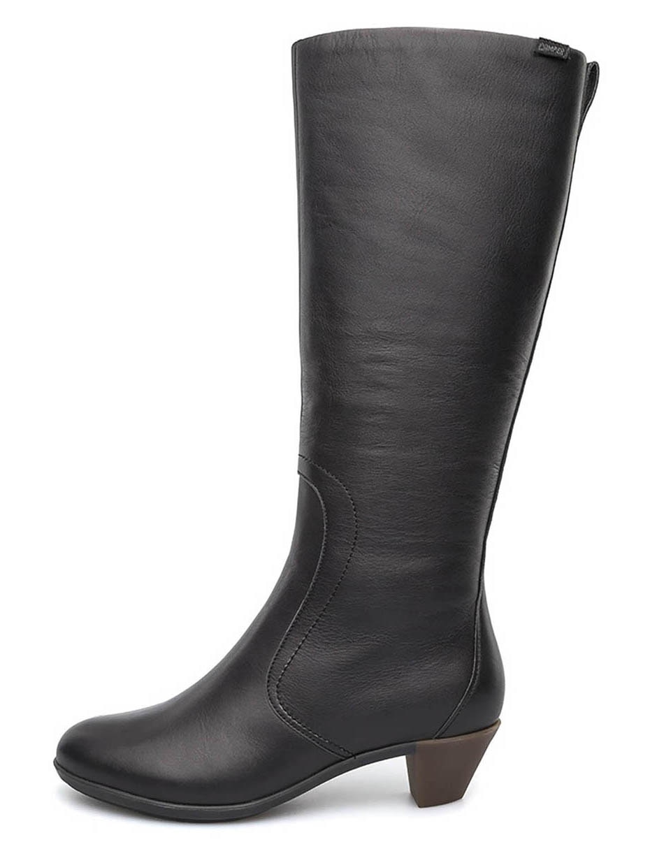 Bota abajo de la rodilla agatha de piel para mujer