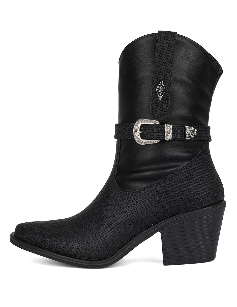 Bota chelsea arriba del tobillo de piel para mujer 1