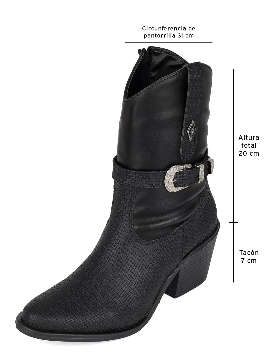 Bota chelsea arriba del tobillo de piel para mujer 3