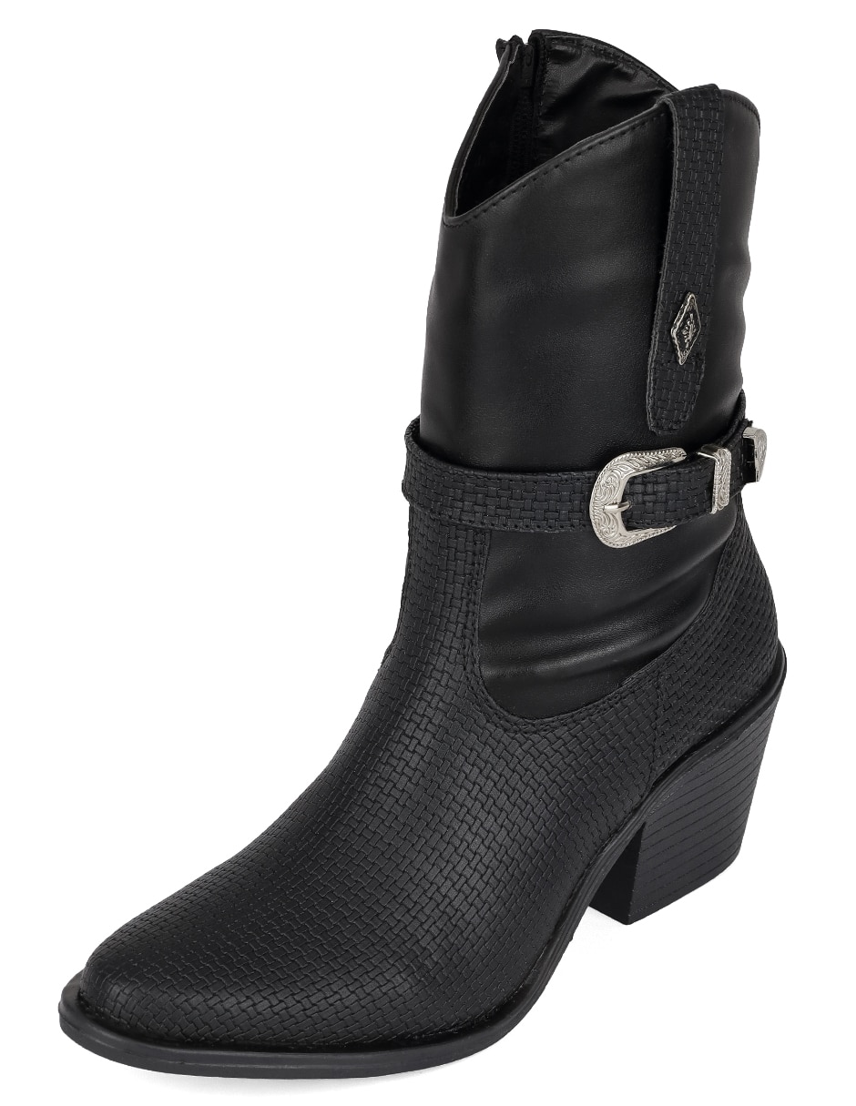 Bota chelsea arriba del tobillo de piel para mujer 6
