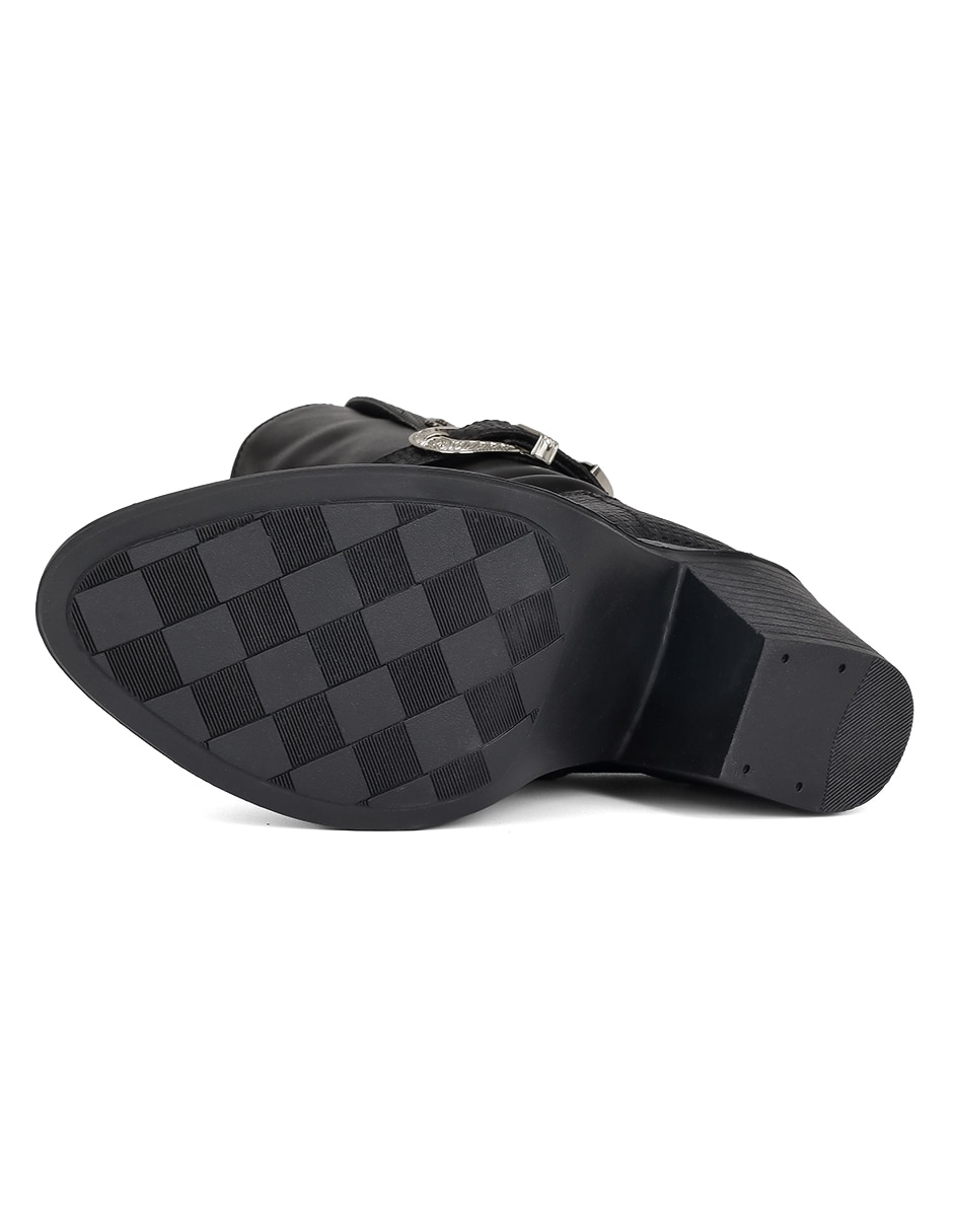 Bota chelsea arriba del tobillo de piel para mujer 7