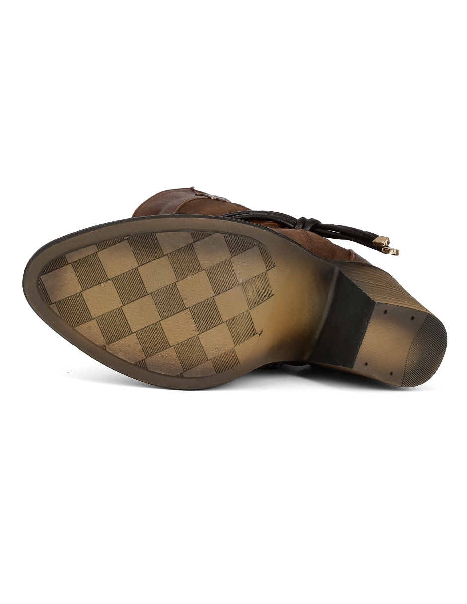 Bota cowboy arriba del tobillo rbvegano de piel para mujer 5