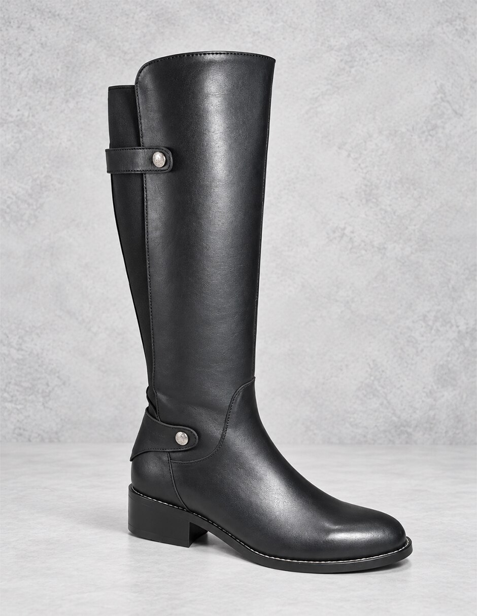 Bota abajo de la rodilla de piel para mujer 3