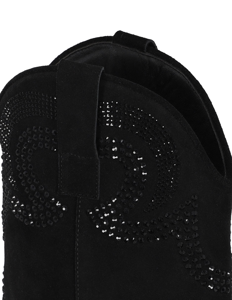 Bota media pierna de piel para mujer 4