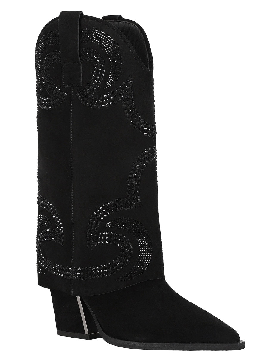 Bota media pierna de piel para mujer 5
