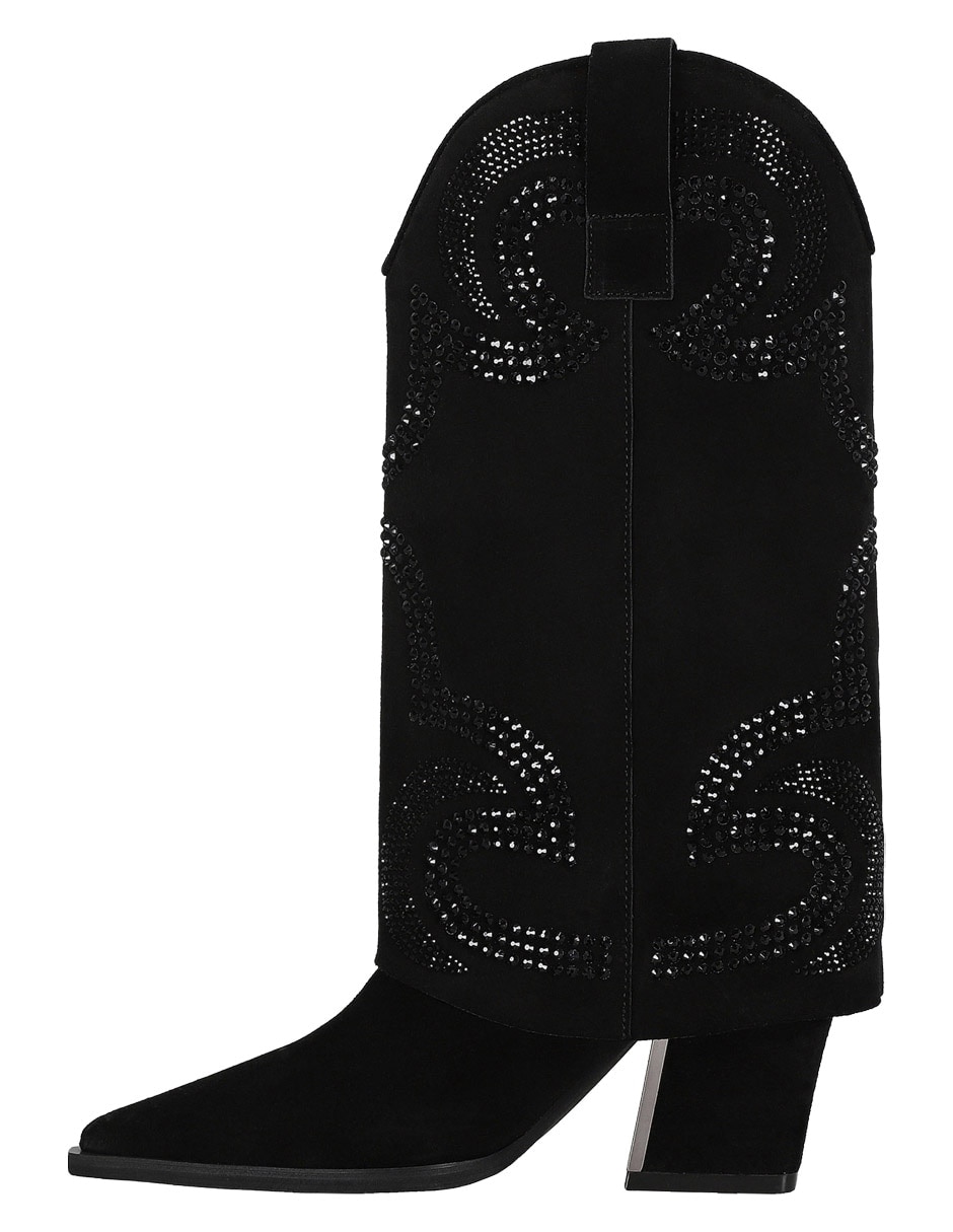 Bota media pierna de piel para mujer 9
