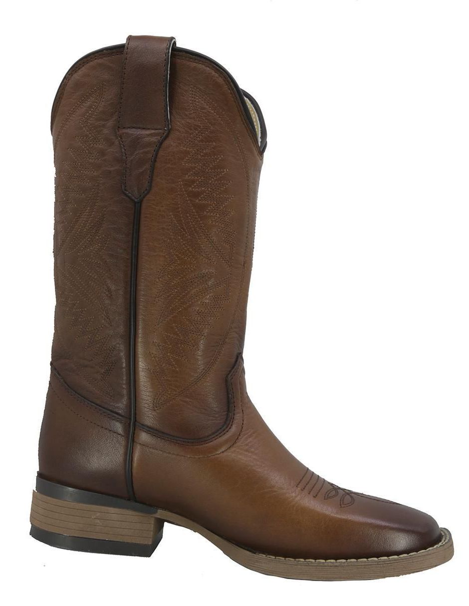 Bota cowboy abajo de la rodilla texaban western de piel para mujer