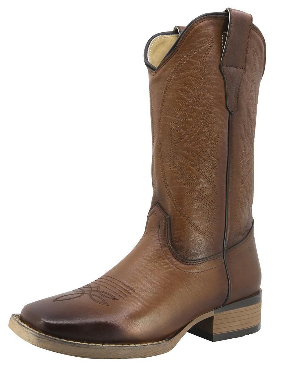 Bota cowboy abajo de la rodilla texaban western de piel para mujer