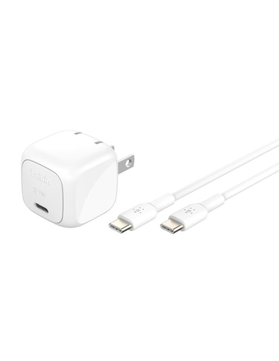 Cargador pared con cable USB tipo C 30 W 1
